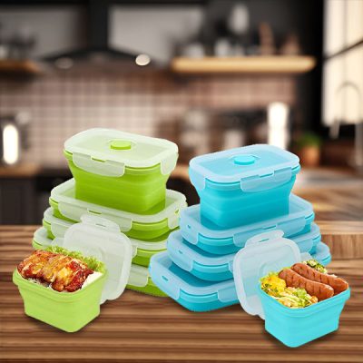 Recipiente pliabile din silicon fără BPA (4 dimensiuni) | POPLATE