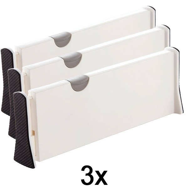 3x Separator reglabil pentru sertare sau rafturi | DIVISERINO