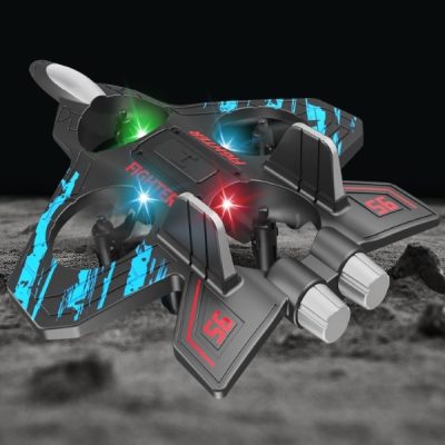 Dronă Avion de Vânătoare RC - LED, Spumă EPP, 2.4 GHz, Interior & Exterior | FLYTOR